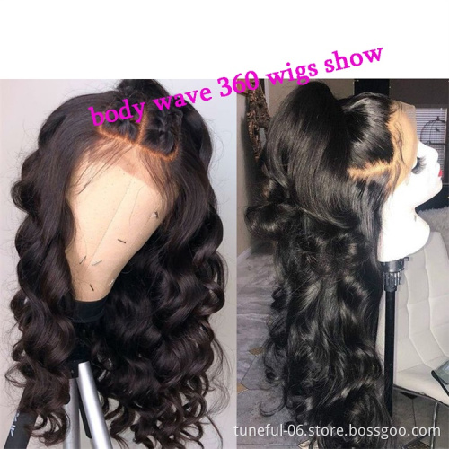 Tuneful Wholesale Transparent HD Full Lace Human Hair Wigs 100% Human Hair for Black Women Wavy Full Lace HD Human Hair Wig